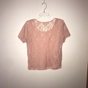Lace Short Sleeve Top